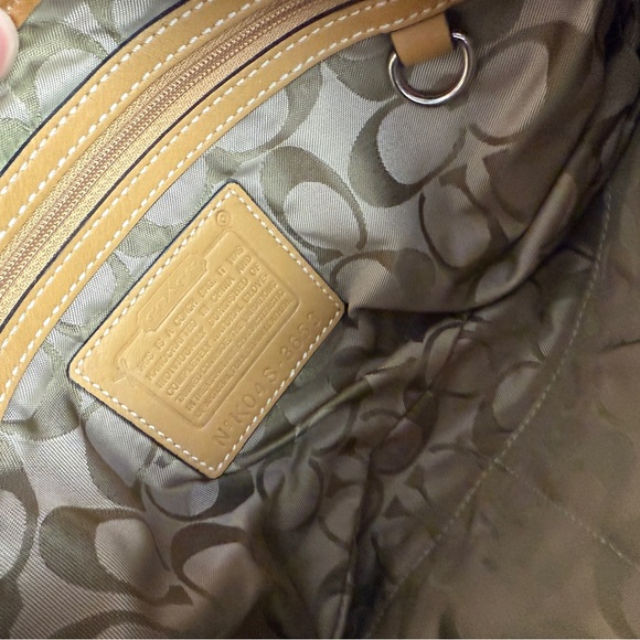 Coach Rare 2004 Hampton Top Handle Honey Leather Baguette Bag - Picture 8 of 9